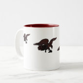 Tasse 2 Couleurs Travailler comme un aigle prédateur (Devant gauche)