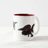 Tasse 2 Couleurs Travailler comme un aigle prédateur (Devant droit)