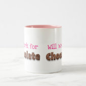 Tasse 2 Couleurs Travaillera pour un humour drôle chocolat (Centre)