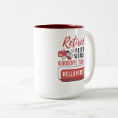 Tasse 2 Couleurs Travailleur de poste retraité Mailman Gag de retra (Devant droit)