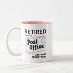 Tasse 2 Couleurs Travailleur postal retraite facteur drôle