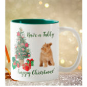 Tasse 2 Couleurs Tree Tabby Chat Joyeux Noël