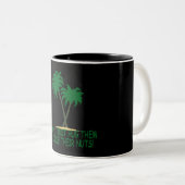Tasse 2 Couleurs Treehugger drôle (Devant droit)