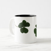 Tasse 2 Couleurs trèfle de Trois-feuille (Devant gauche)
