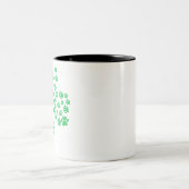 Tasse 2 Couleurs Trèfle d'empreinte de patte de chien (Centre)