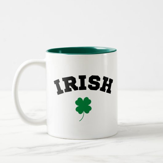 Tasse 2 Couleurs Trèfle irlandais St Patrick (Gauche)