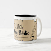 Tasse 2 Couleurs Trenton Notaire Public Soll Feather Quill (Devant droit)