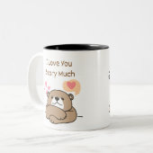 Tasse 2 Couleurs Très Brown amour de l'ours (Devant gauche)