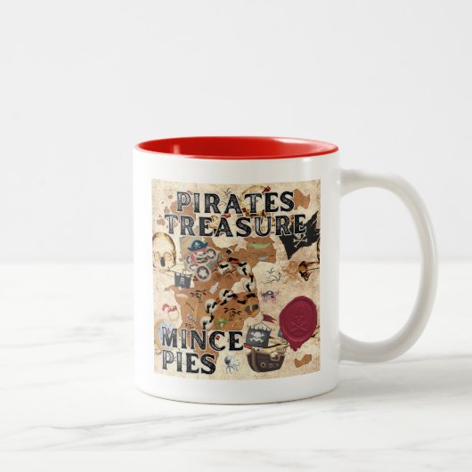 Tasse 2 Couleurs Trésor de pirates - Mince Pies (Droit)