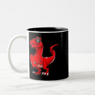 Tasse 2 Couleurs Trex Valentines Jour Vêtements Jeune Jeune Enfant