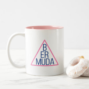 Tasse 2 Couleurs Triangle Bermudes avec texte moderne à l'intérieur