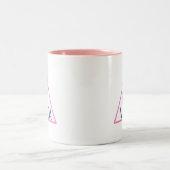 Tasse 2 Couleurs Triangle Bermudes avec texte moderne à l'intérieur (Centre)