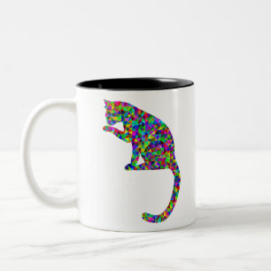 Tasse 2 Couleurs Triangles arc-en-ciel chromatiques prismatiques co
