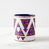 Tasse 2 Couleurs Triangles et flèches violets (Centre)