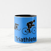 Tasse 2 Couleurs Triathlète masculin (Centre)