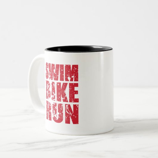 Tasse 2 Couleurs Triathlon cool design (Devant gauche)