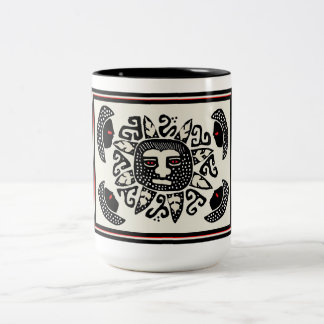 Tasse 2 Couleurs Tribal Indian Sun Spirit
