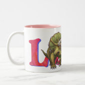 Tasse 2 Couleurs Tricératops amoureux Saint Valentin (Gauche)