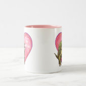 Tasse 2 Couleurs Tricératops Red Rose Heart (Centre)