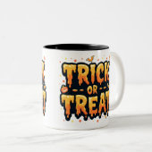 Tasse 2 Couleurs Trick ou traitement Halloween (Devant droit)