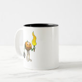 Tasse 2 Couleurs Trick ou Treat citrouille (Devant gauche)