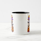 Tasse 2 Couleurs Tricks ou Traitements Plus de Traitements Chiot Ha (Centre)