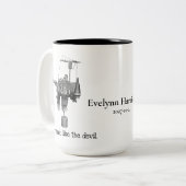 Tasse 2 Couleurs Tricot à bille circulaire d'antiquité (Devant gauche)