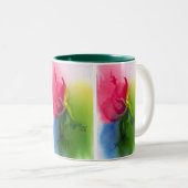 Tasse 2 Couleurs Triflower rose (Devant droit)
