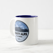 Tasse 2 Couleurs Trinity Alps California Camping (Devant gauche)