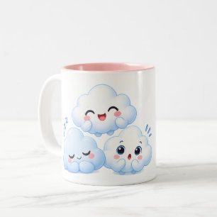 Tasse 2 Couleurs Trio d'amis nuages
