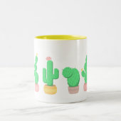 Tasse 2 Couleurs Trio de cactus Désert Moderne Boho (Centre)