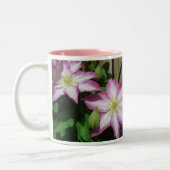 Tasse 2 Couleurs Trio de Clematis Pink and White Spring Vine (Gauche)