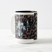 Tasse 2 Couleurs Trio de Fleur de lis (Devant gauche)