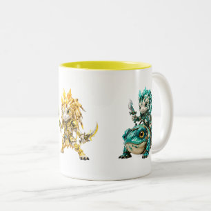 Tasse 2 Couleurs Trio de Mage de Sigilkin, Guerrier à Lame et Caval