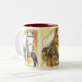 Tasse 2 Couleurs Triple Cheval (Devant gauche)