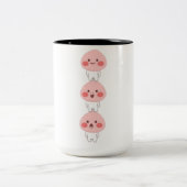 Tasse 2 Couleurs Triplets de singe mignons (Centre)