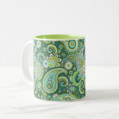 Tasse 2 Couleurs Trippy Hippy Retro Paisley (Devant gauche)
