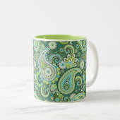 Tasse 2 Couleurs Trippy Hippy Retro Paisley (Devant droit)