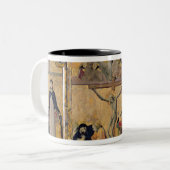 Tasse 2 Couleurs Triptyque avec des scènes de la vie du (Devant gauche)