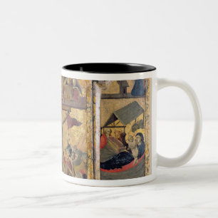 Tasse 2 Couleurs Triptyque avec des scènes de la vie du