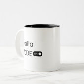 Tasse 2 Couleurs Troilo mode activé Tanguero danseur de tango drôle (Devant gauche)