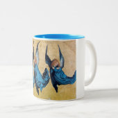 TASSE 2 COULEURS TROIS ANGES EN BLEU (Devant droit)