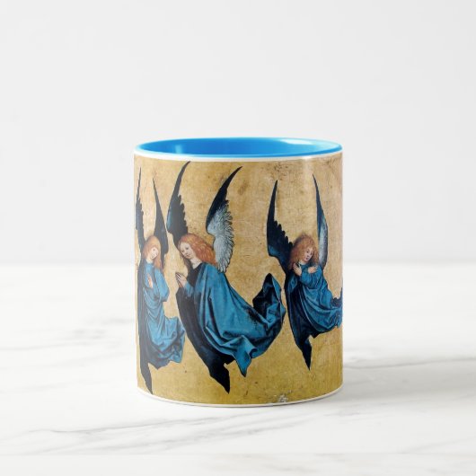 TASSE 2 COULEURS TROIS ANGES EN BLEU (Centre)