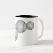 Tasse 2 Couleurs Trois Baseballs (Devant droit)