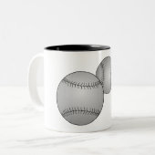 Tasse 2 Couleurs Trois Baseballs (Devant gauche)