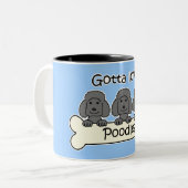 Tasse 2 Couleurs Trois caniches (Devant gauche)