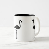Tasse 2 Couleurs Trois Flamants roses (Devant droit)
