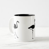 Tasse 2 Couleurs Trois Flamants roses (Devant gauche)