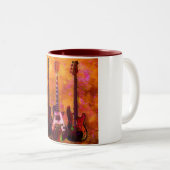 Tasse 2 Couleurs Trois guitares (Devant droit)