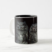 Tasse 2 Couleurs trois hiboux (Devant gauche)